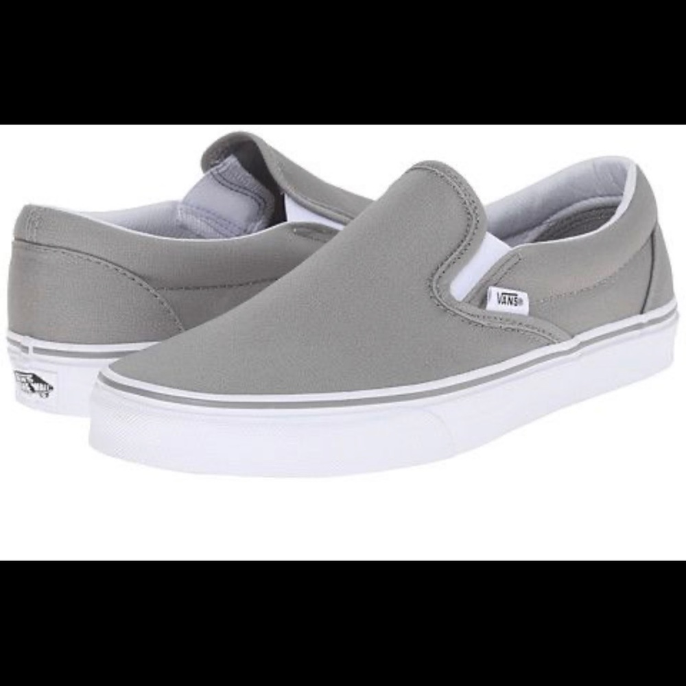 gray slide on vans